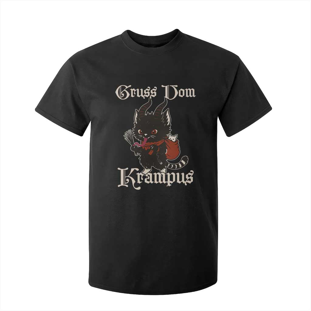 Christmas Krampus Cat T Shirt For Kid Gruss Vom Krampus Pagan Yule Xmas TS11 Black Print Your Wear