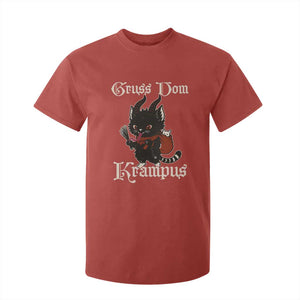 Christmas Krampus Cat T Shirt For Kid Gruss Vom Krampus Pagan Yule Xmas TS11 Red Print Your Wear