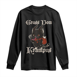 Christmas Krampus Cat Long Sleeve Shirt Gruss Vom Krampus Pagan Yule Xmas TS11 Black Print Your Wear