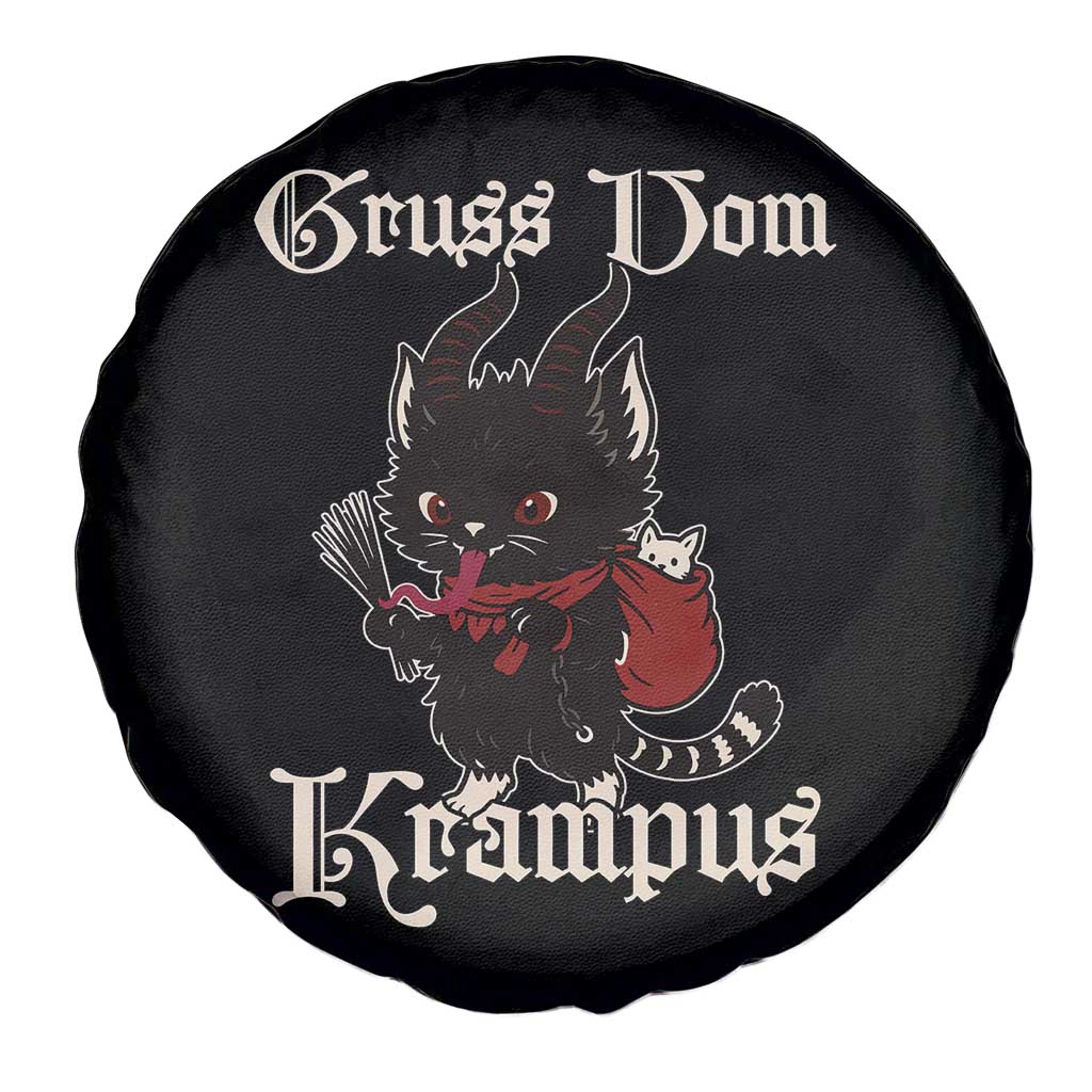 Christmas Krampus Cat Spare Tire Cover Gruss Vom Krampus Pagan Yule Xmas TS11 Print Your Wear