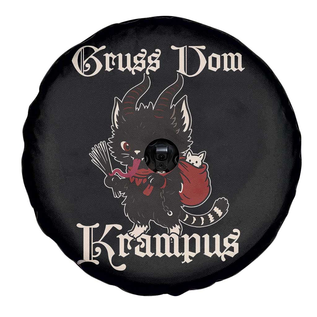 Christmas Krampus Cat Spare Tire Cover Gruss Vom Krampus Pagan Yule Xmas TS11 Print Your Wear
