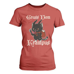 Christmas Krampus Cat T Shirt For Women Gruss Vom Krampus Pagan Yule Xmas TS11 Red Print Your Wear