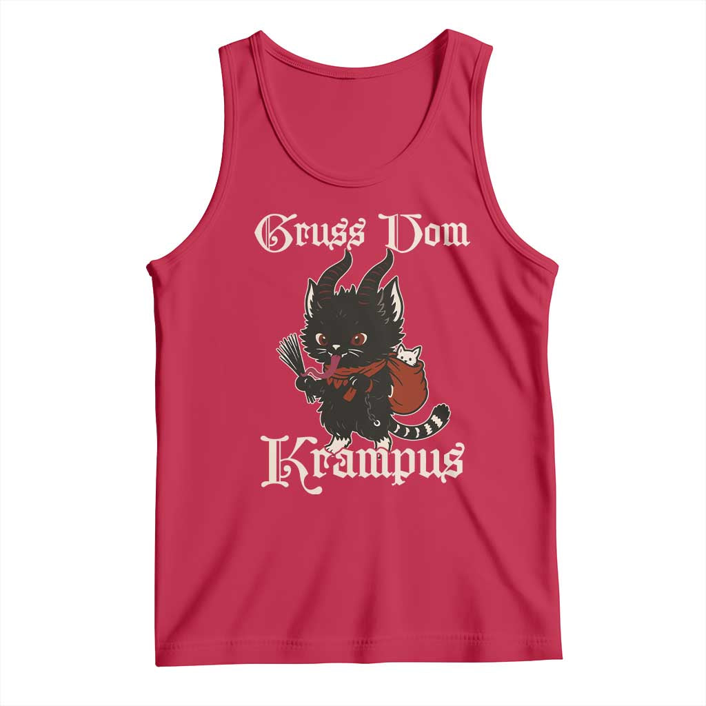 Christmas Krampus Cat Tank Top Gruss Vom Krampus Pagan Yule Xmas TS11 Red Print Your Wear