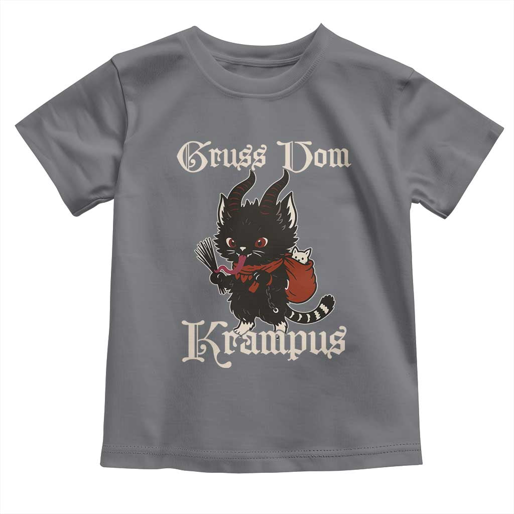 Christmas Krampus Cat Toddler T Shirt Gruss Vom Krampus Pagan Yule Xmas TS11 Charcoal Print Your Wear