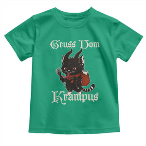 Christmas Krampus Cat Toddler T Shirt Gruss Vom Krampus Pagan Yule Xmas TS11 Irish Green Print Your Wear