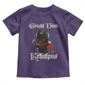 Christmas Krampus Cat Toddler T Shirt Gruss Vom Krampus Pagan Yule Xmas TS11 Purple Print Your Wear