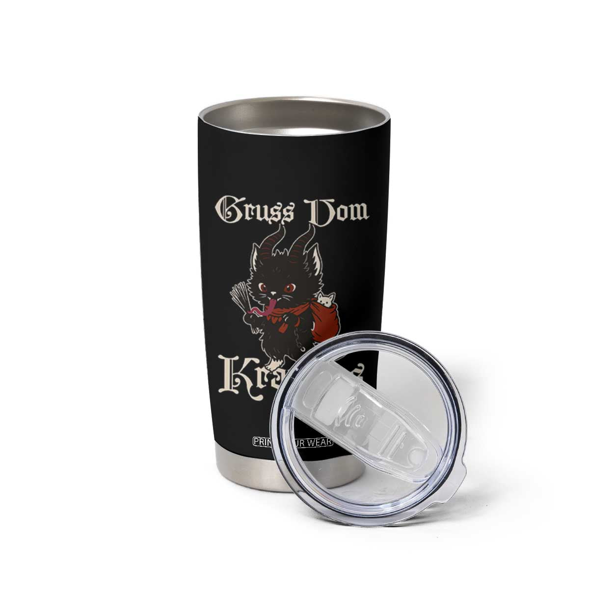 Christmas Krampus Cat Tumbler Cup Gruss Vom Krampus Pagan Yule Xmas TS11 Print Your Wear