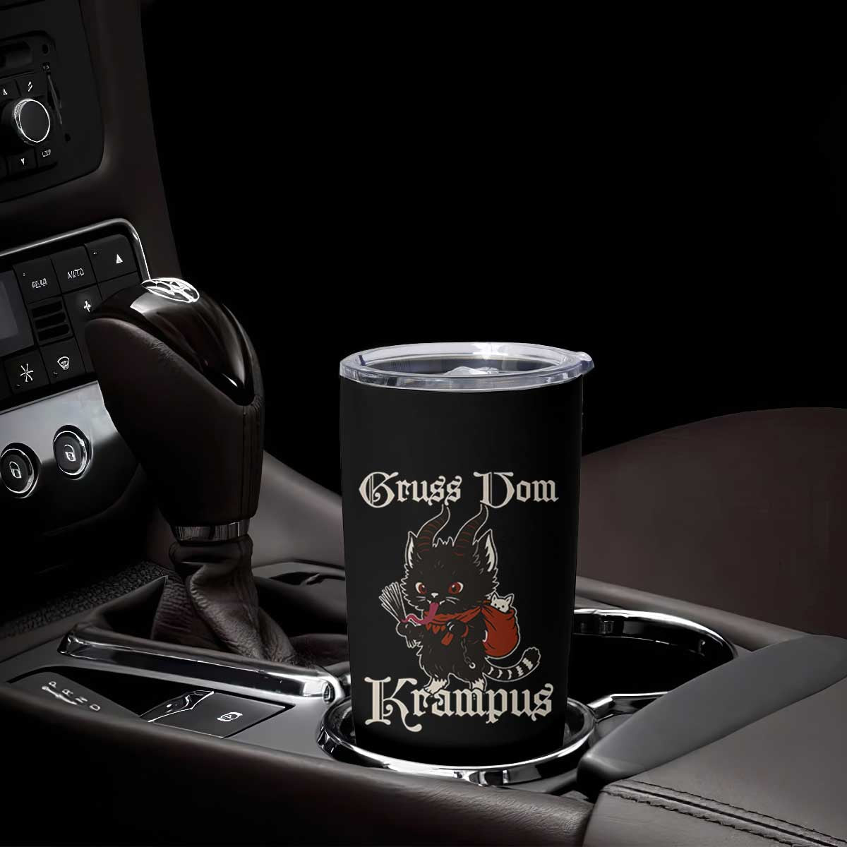 Christmas Krampus Cat Tumbler Cup Gruss Vom Krampus Pagan Yule Xmas TS11 Print Your Wear