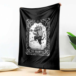 Christmas Krampus Throw Blanket Pagan Yule Nordic Xmas Krampus Evil Tarot Card TS11 Print Your Wear