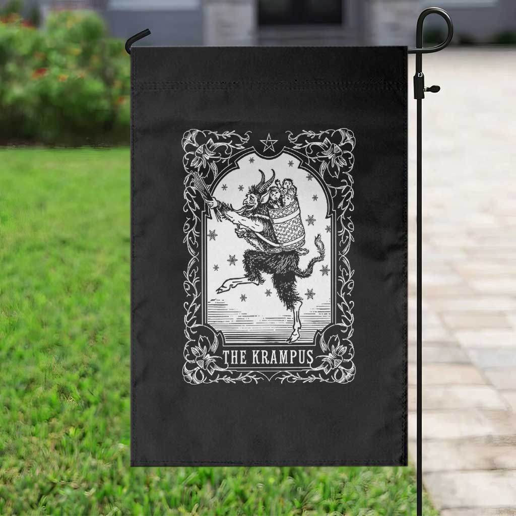 Christmas Krampus Garden Flag Pagan Yule Nordic Xmas Krampus Evil Tarot Card TS11 Print Your Wear