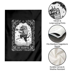 Christmas Krampus Garden Flag Pagan Yule Nordic Xmas Krampus Evil Tarot Card TS11 Print Your Wear