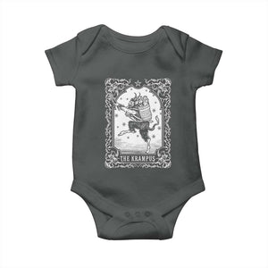 Christmas Krampus Baby Onesie Pagan Yule Nordic Xmas Krampus Evil Tarot Card TS11 Dark Heather Print Your Wear