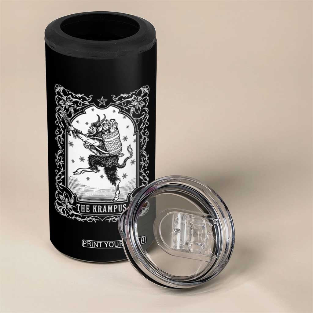 Christmas Krampus 4 in 1 Can Cooler Tumbler Pagan Yule Nordic Xmas Krampus Evil Tarot Card TS11 Print Your Wear