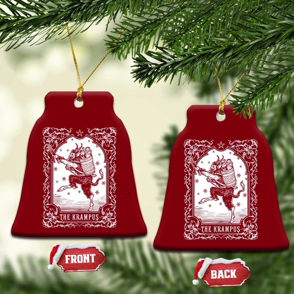 Christmas Krampus Ceramic Ornament Pagan Yule Nordic Xmas Krampus Evil Tarot Card TS11 Print Your Wear