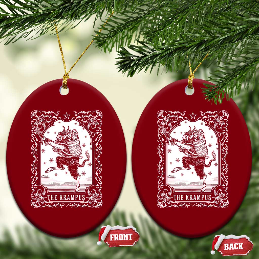Christmas Krampus Ceramic Ornament Pagan Yule Nordic Xmas Krampus Evil Tarot Card TS11 Print Your Wear