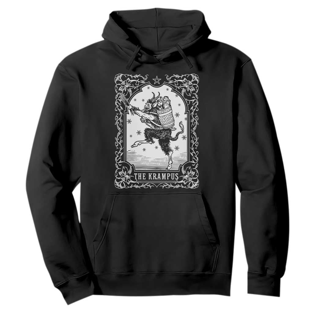 Christmas Krampus Hoodie Pagan Yule Nordic Xmas Krampus Evil Tarot Card TS11 Black Print Your Wear