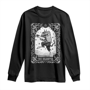 Christmas Krampus Long Sleeve Shirt Pagan Yule Nordic Xmas Krampus Evil Tarot Card TS11 Black Print Your Wear