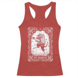 Christmas Krampus Racerback Tank Top Pagan Yule Nordic Xmas Krampus Evil Tarot Card TS11 Red Print Your Wear