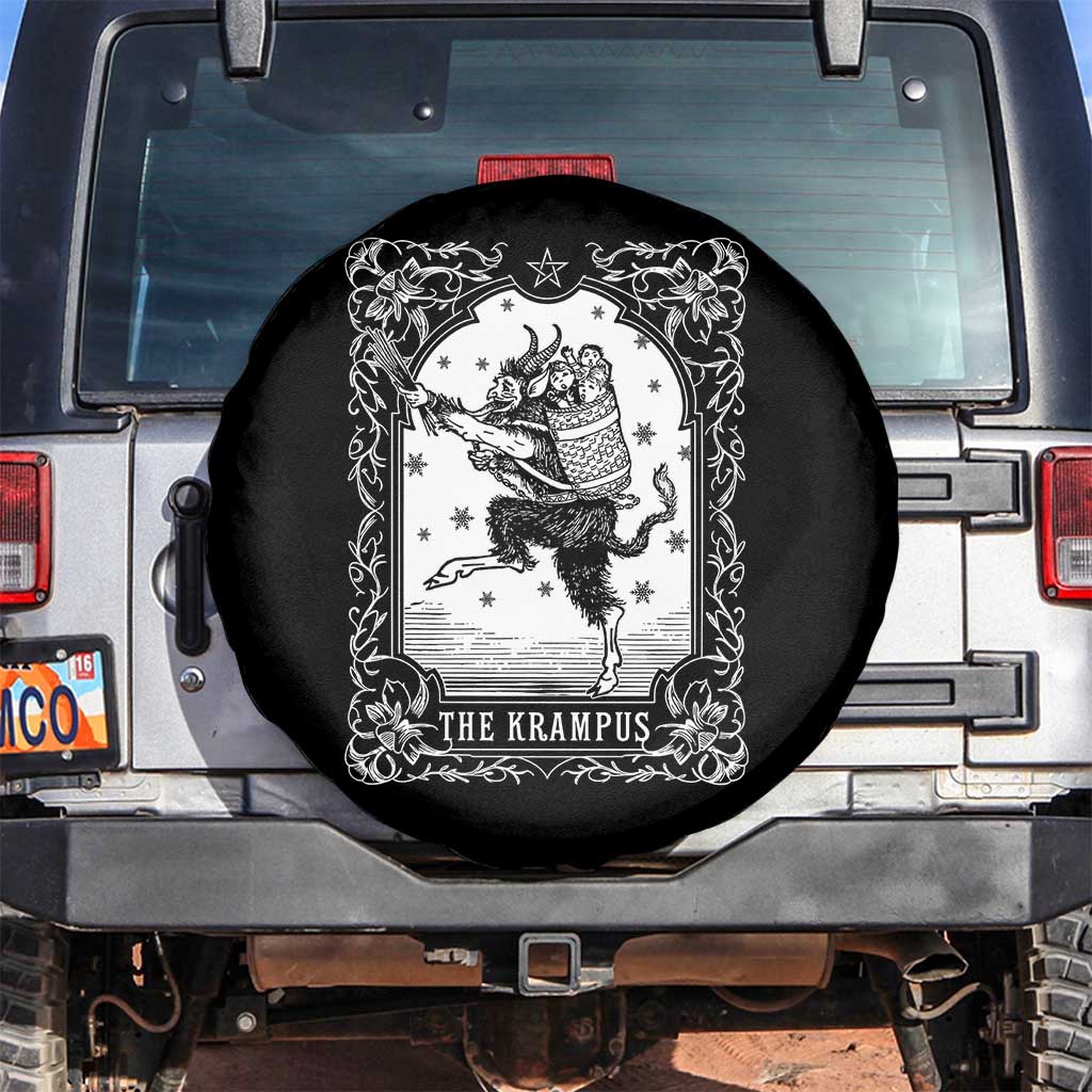 Christmas Krampus Spare Tire Cover Pagan Yule Nordic Xmas Krampus Evil Tarot Card TS11 No hole Black Print Your Wear