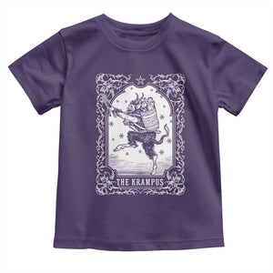 Christmas Krampus Toddler T Shirt Pagan Yule Nordic Xmas Krampus Evil Tarot Card TS11 Purple Print Your Wear