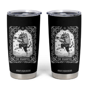 Christmas Krampus Tumbler Cup Pagan Yule Nordic Xmas Krampus Evil Tarot Card TS11 Black Print Your Wear
