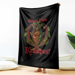 Nordic Christmas Krampus Throw Blanket Gruss Vom Krampus Pagan Yule Xmas TS11 Print Your Wear