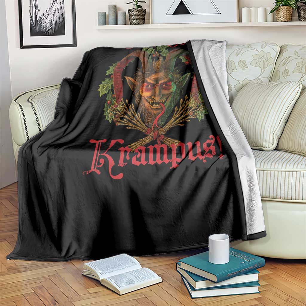 Nordic Christmas Krampus Throw Blanket Gruss Vom Krampus Pagan Yule Xmas TS11 Print Your Wear