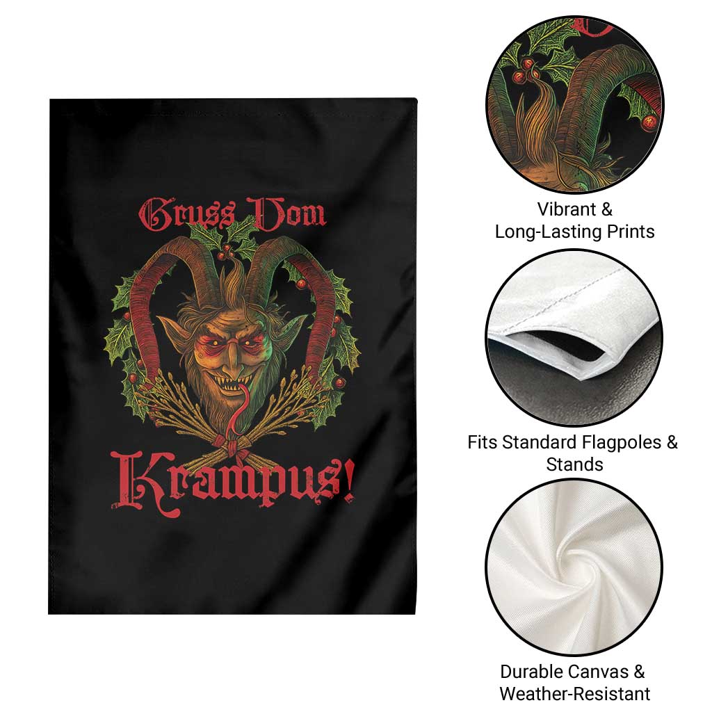 Nordic Christmas Krampus Garden Flag Gruss Vom Krampus Pagan Yule Xmas TS11 Print Your Wear