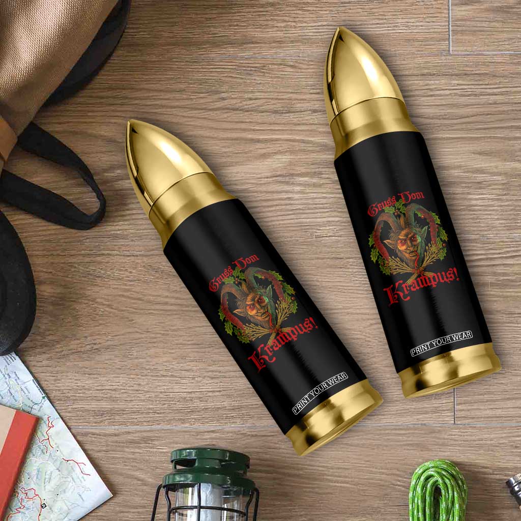 Nordic Christmas Krampus Bullet Tumbler Gruss Vom Krampus Pagan Yule Xmas TS11 Print Your Wear