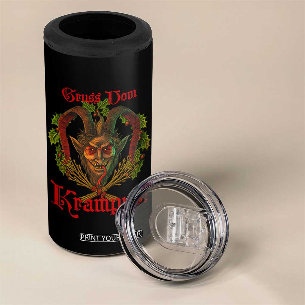 Nordic Christmas Krampus 4 in 1 Can Cooler Tumbler Gruss Vom Krampus Pagan Yule Xmas TS11 Print Your Wear