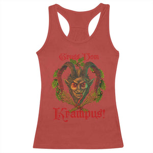 Nordic Christmas Krampus Racerback Tank Top Gruss Vom Krampus Pagan Yule Xmas TS11 Red Print Your Wear