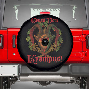Nordic Christmas Krampus Spare Tire Cover Gruss Vom Krampus Pagan Yule Xmas TS11 Black Print Your Wear