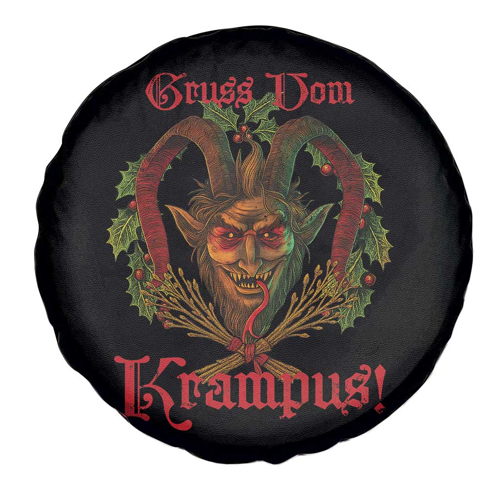 Nordic Christmas Krampus Spare Tire Cover Gruss Vom Krampus Pagan Yule Xmas TS11 Print Your Wear