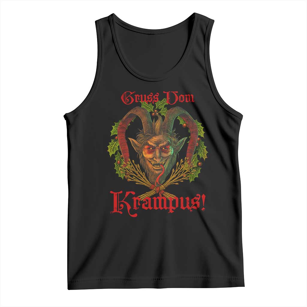 Nordic Christmas Krampus Tank Top Gruss Vom Krampus Pagan Yule Xmas TS11 Black Print Your Wear