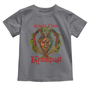 Nordic Christmas Krampus Toddler T Shirt Gruss Vom Krampus Pagan Yule Xmas TS11 Charcoal Print Your Wear