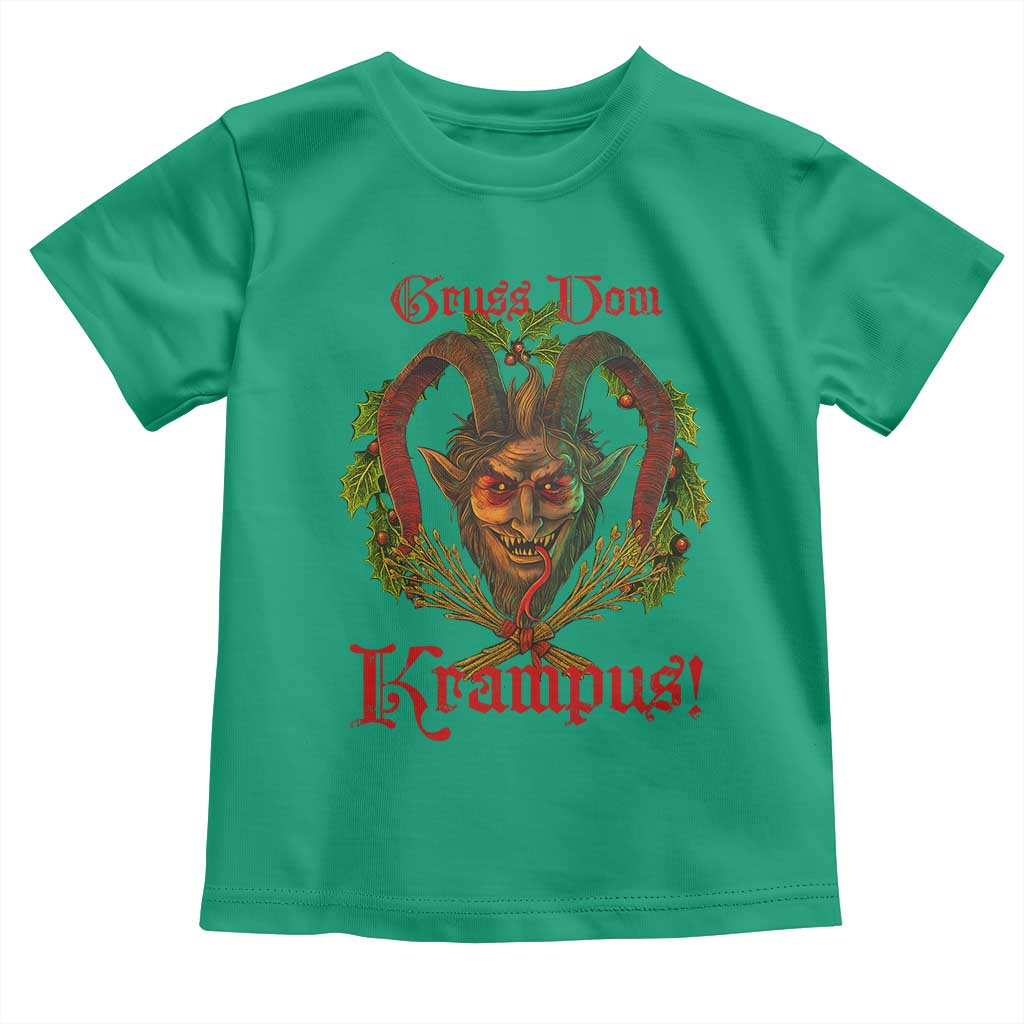 Nordic Christmas Krampus Toddler T Shirt Gruss Vom Krampus Pagan Yule Xmas TS11 Irish Green Print Your Wear