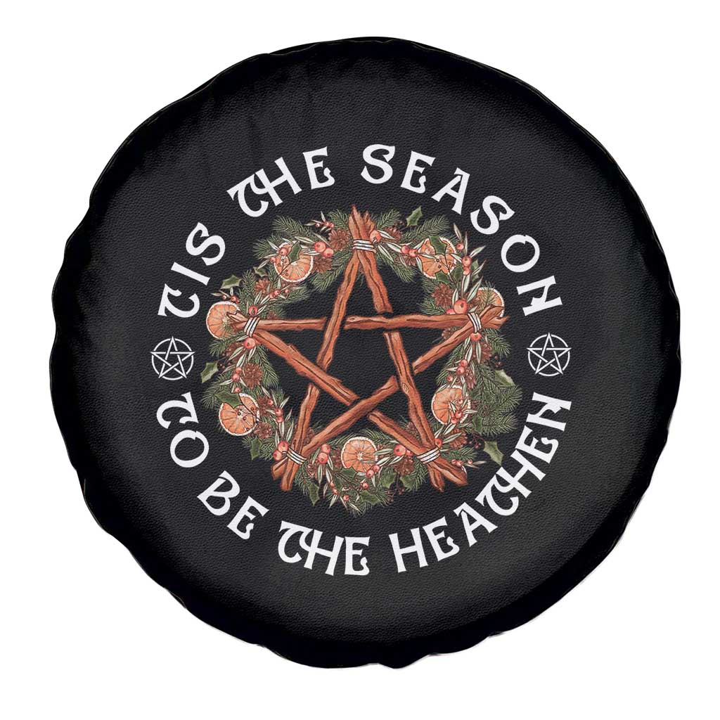 Tis The Season To Be The Heathen Spare Tire Cover Pagan Christmas Yule Holiday TS11 Print Your Wear