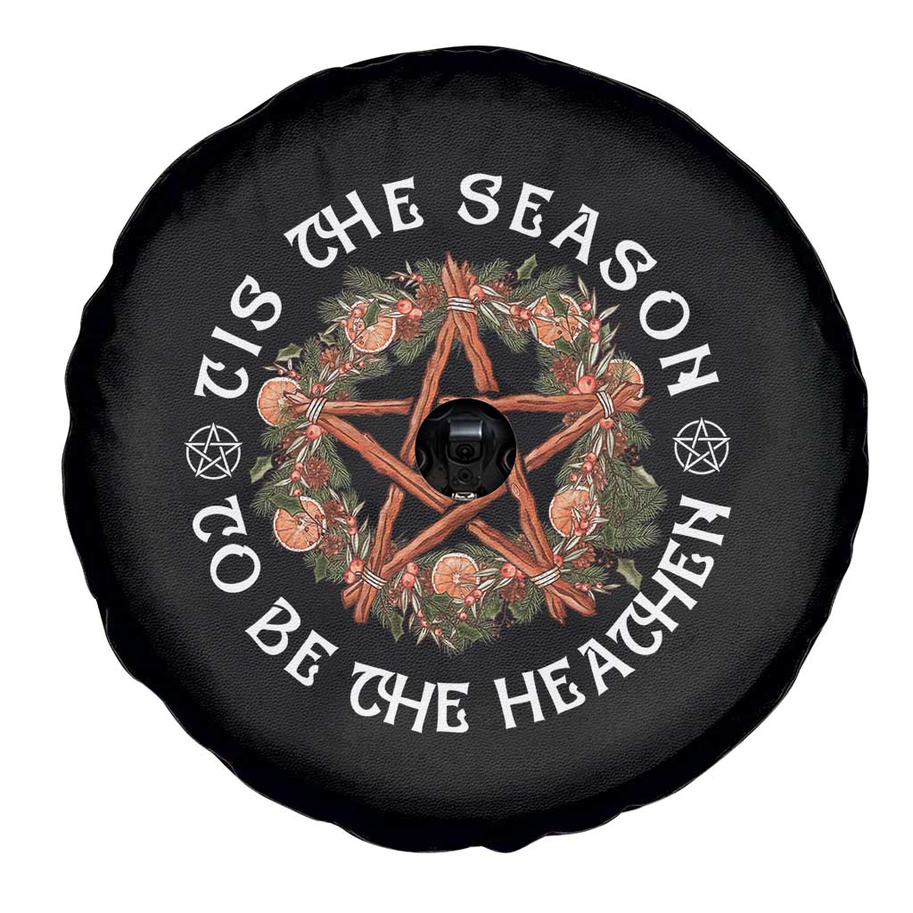 Tis The Season To Be The Heathen Spare Tire Cover Pagan Christmas Yule Holiday TS11 Print Your Wear