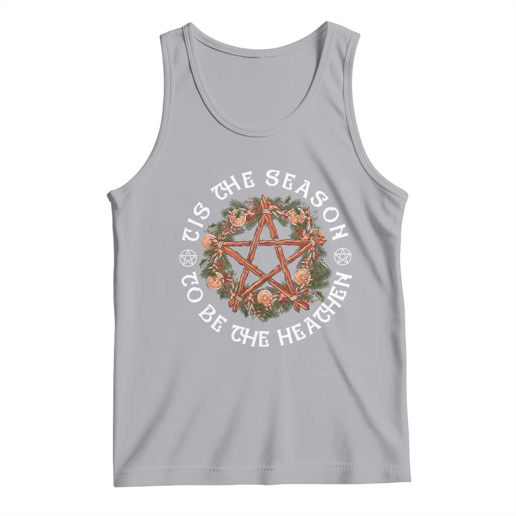 Tis The Season To Be The Heathen Tank Top Pagan Christmas Yule Holiday TS11 Athletic Heather Print Your Wear