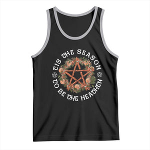 Tis The Season To Be The Heathen Tank Top Pagan Christmas Yule Holiday TS11 Black Athletic Heather Print Your Wear