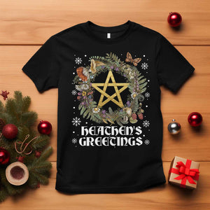 Heathens Greeting T Shirt Pagan Christmas Wreath Yule Holiday TS11 Black Print Your Wear