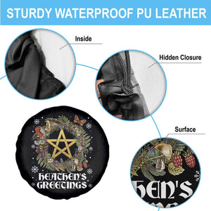 Heathens Greeting Spare Tire Cover Pagan Christmas Wreath Yule Holiday TS11 Print Your Wear