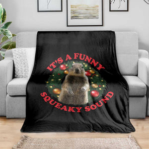 Funny Christmas Vacation Squirrel Movie Throw Blanket It Is A Funny Squeaky Sound Xmas Wreath TS11 Print Your Wear