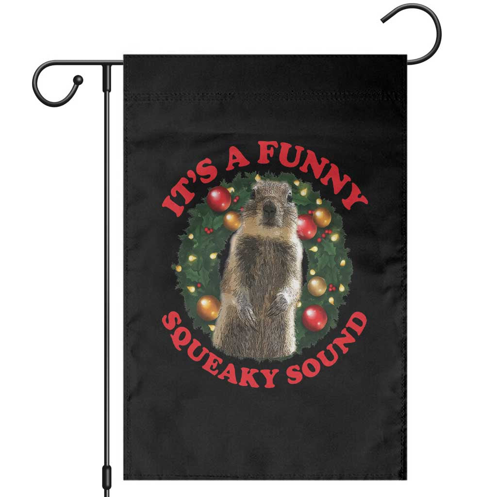 Funny Christmas Vacation Squirrel Movie Garden Flag It Is A Funny Squeaky Sound Xmas Wreath TS11 Black Print Your Wear