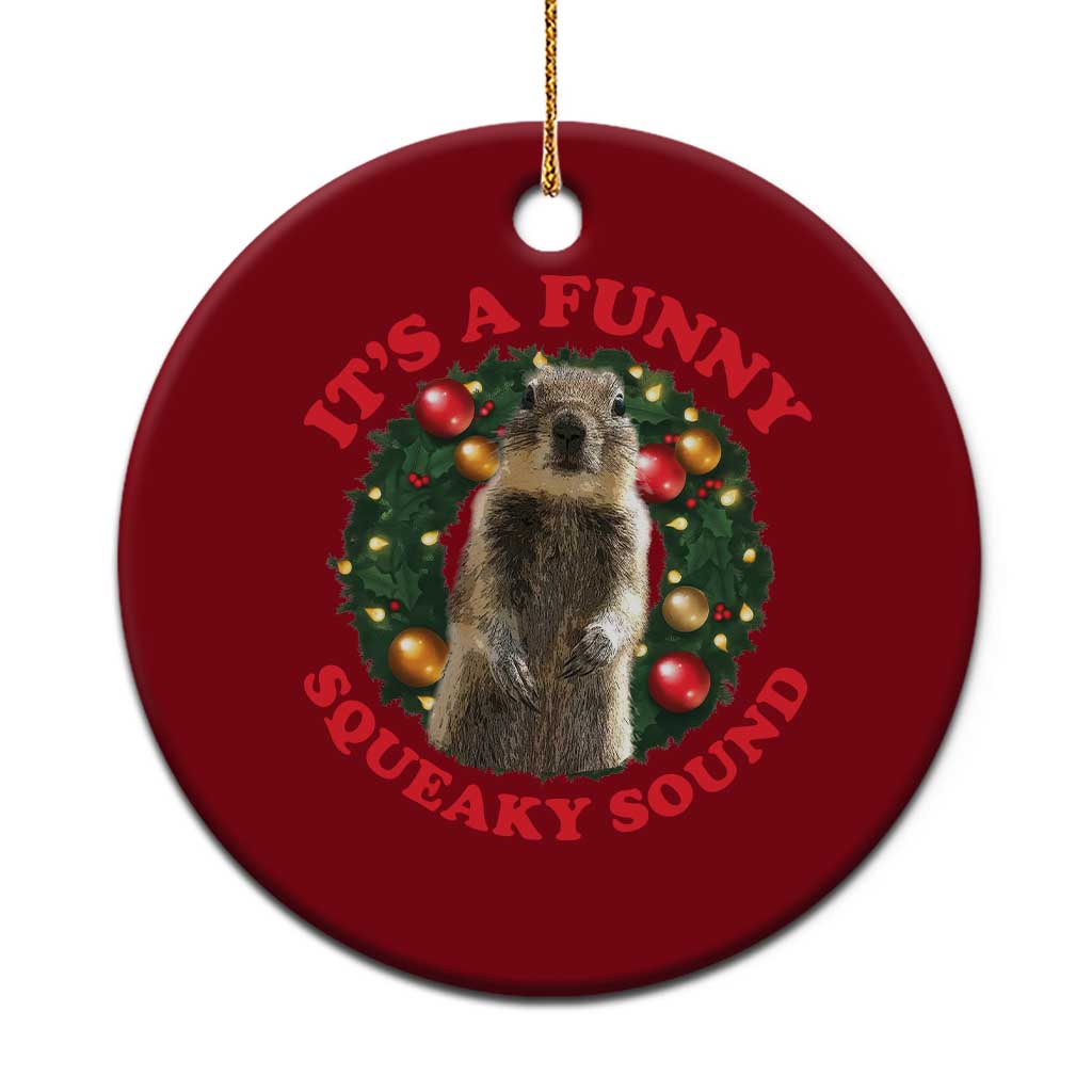 Funny Christmas Vacation Squirrel Movie Ceramic Ornament It Is A Funny Squeaky Sound Xmas Wreath TS11 1pc Red Print Your Wear