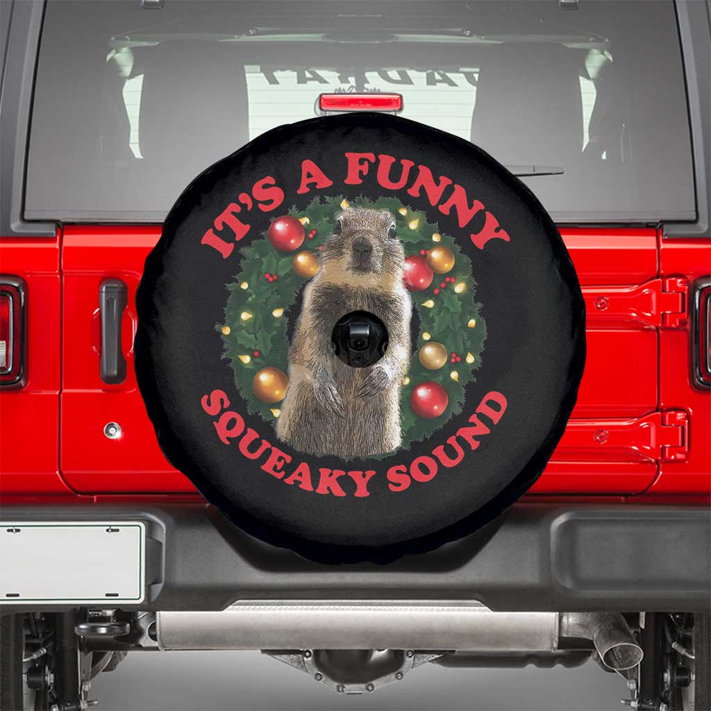 Funny Christmas Vacation Squirrel Movie Spare Tire Cover It Is A Funny Squeaky Sound Xmas Wreath TS11 Black Print Your Wear