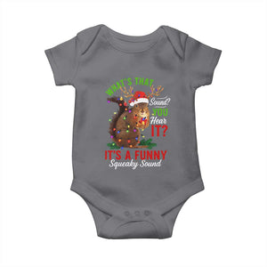 Funny Christmas Vacation Squirrel Movie Baby Onesie Whats That Sound You Hear It It Is A Funny Squeaky Sound TS11 Charcoal Print Your Wear