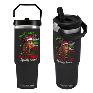Funny Christmas Vacation Squirrel Movie Flip Straw Tumbler Whats That Sound You Hear It It Is A Funny Squeaky Sound TS11 One Size: 30 oz Black Print Your Wear