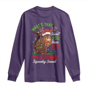 Funny Christmas Vacation Squirrel Movie Long Sleeve Shirt Whats That Sound You Hear It It Is A Funny Squeaky Sound TS11 Purple Print Your Wear