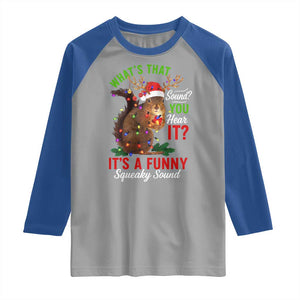 Funny Christmas Vacation Squirrel Movie Raglan Shirt Whats That Sound You Hear It It Is A Funny Squeaky Sound TS11 Sport Gray Royal Print Your Wear